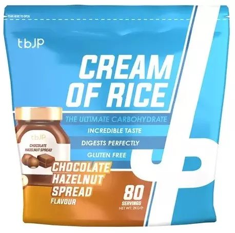 Applied Nutrition Trained by JP - Kleik Ryżowy, Cream of Rice, Chocolate Hazelnut Spread, Proszek, 2000g