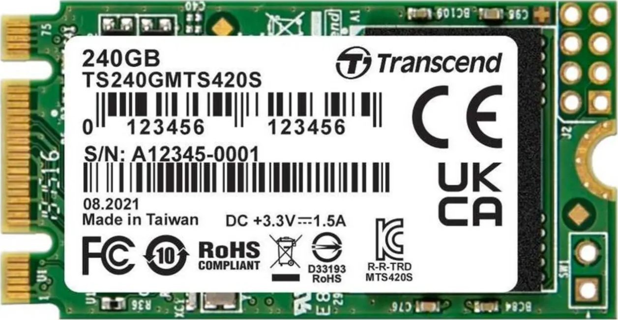 Dysk SSD Transcend 420S 240GB M.2 2242 SATA III (TS240GMTS420S)