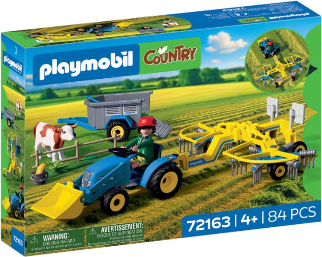 Playmobil Country Mały ciągnik z przetrząsarką do siana 72163 - Klocki konstrukcyjne