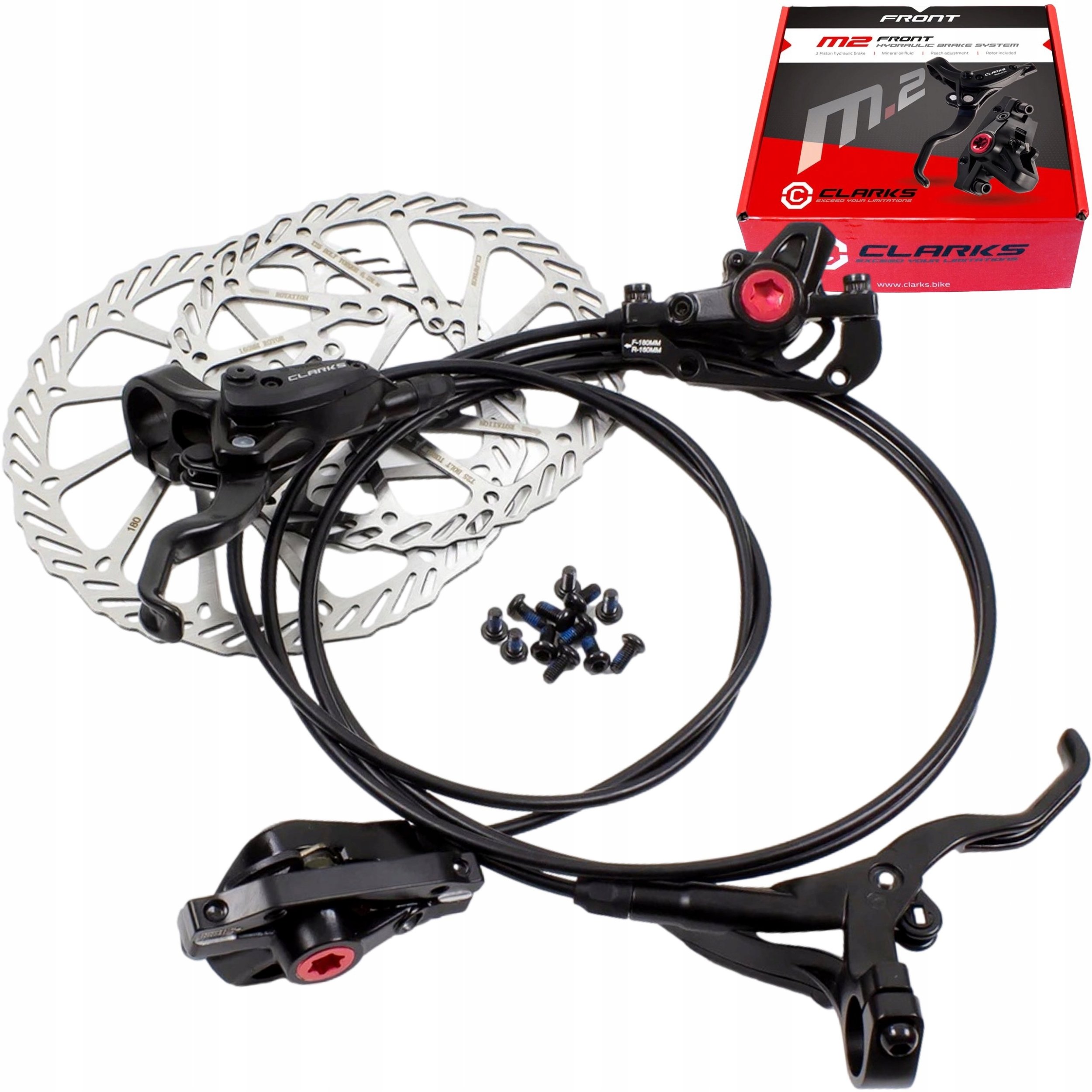 Clarks Hamulce hydraul. CLARKS M-2 /przód 1000mm + tył 1700mm / kpl Uniwersalny