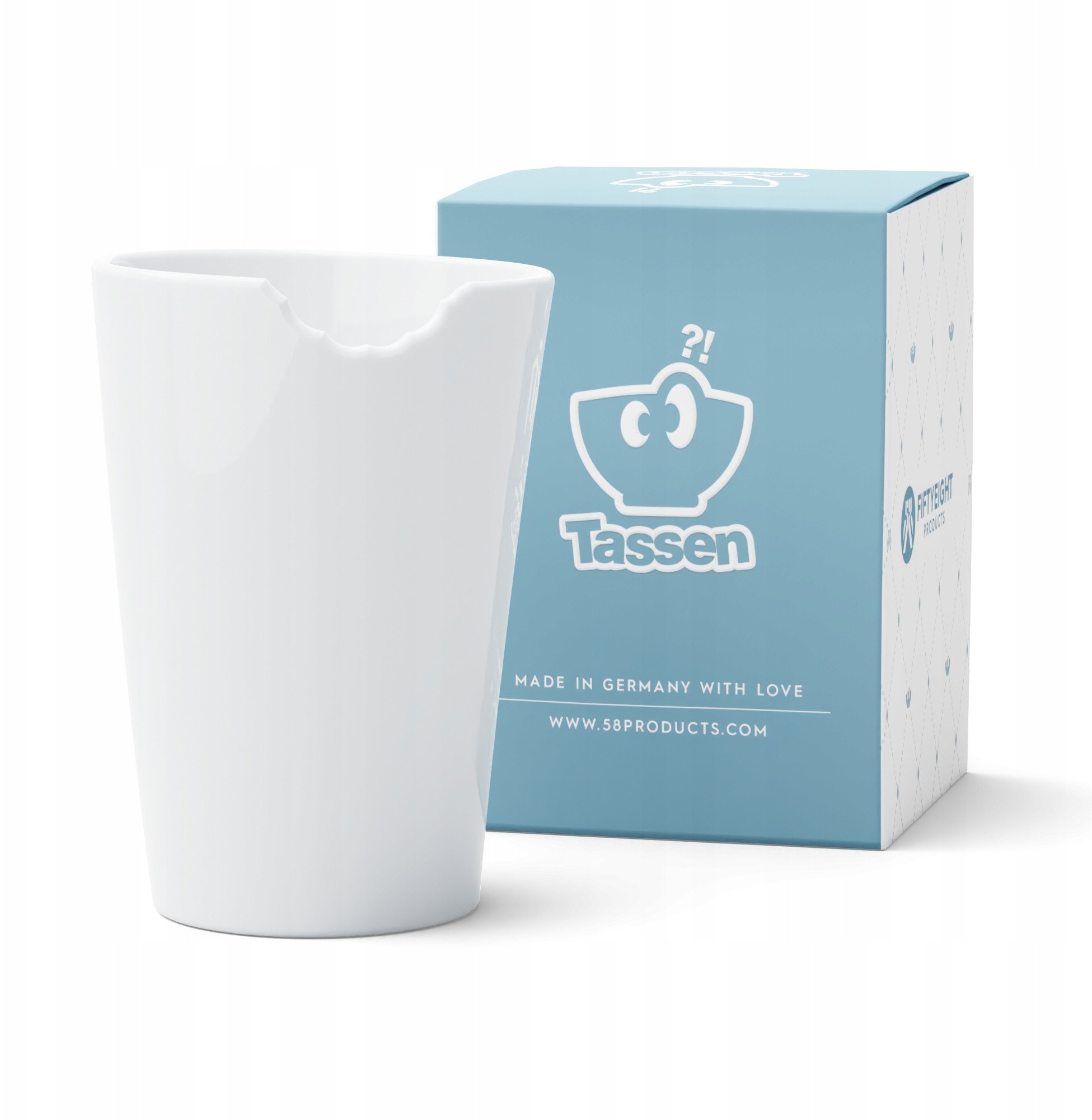 FiftyEight FIFTYEIGHT Kubek z ugryzieniem biały