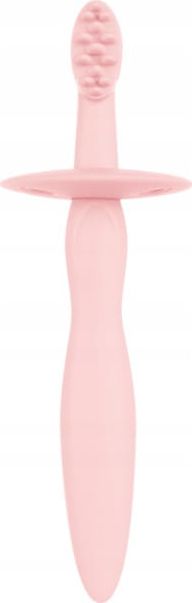 Canpol Silikonowa szczoteczka-gryzaczek z ogranicznikiem róż Canpol