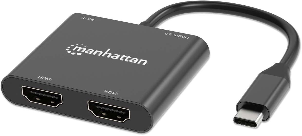 Фото - Кардридер / USB-хаб MANHATTAN Stacja/replikator Dual-HDMI USB-C (154321)