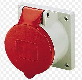 Mennekes Gniazdo tablicowe proste czerwone 16A 400V IP44 (MEN1385)
