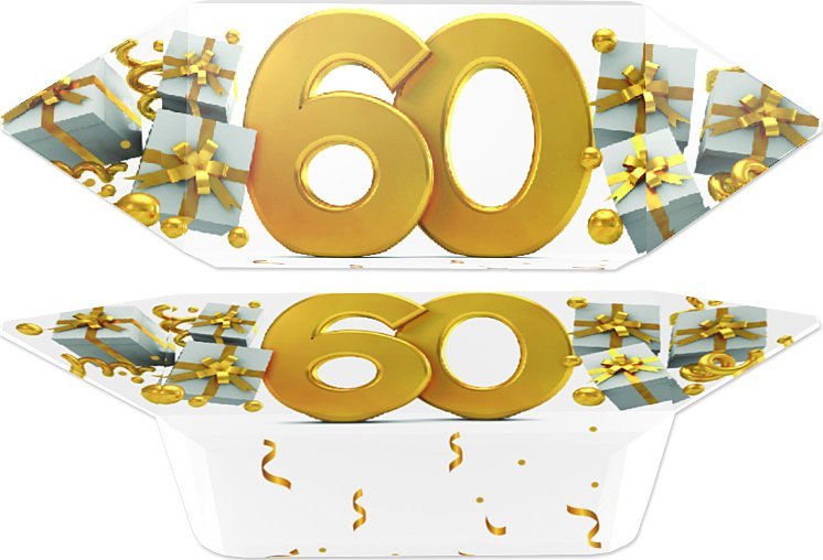 B&B Słodycze z Pomysłem Krówki na 60 urodziny prezent dla gości 1 kg WZ2