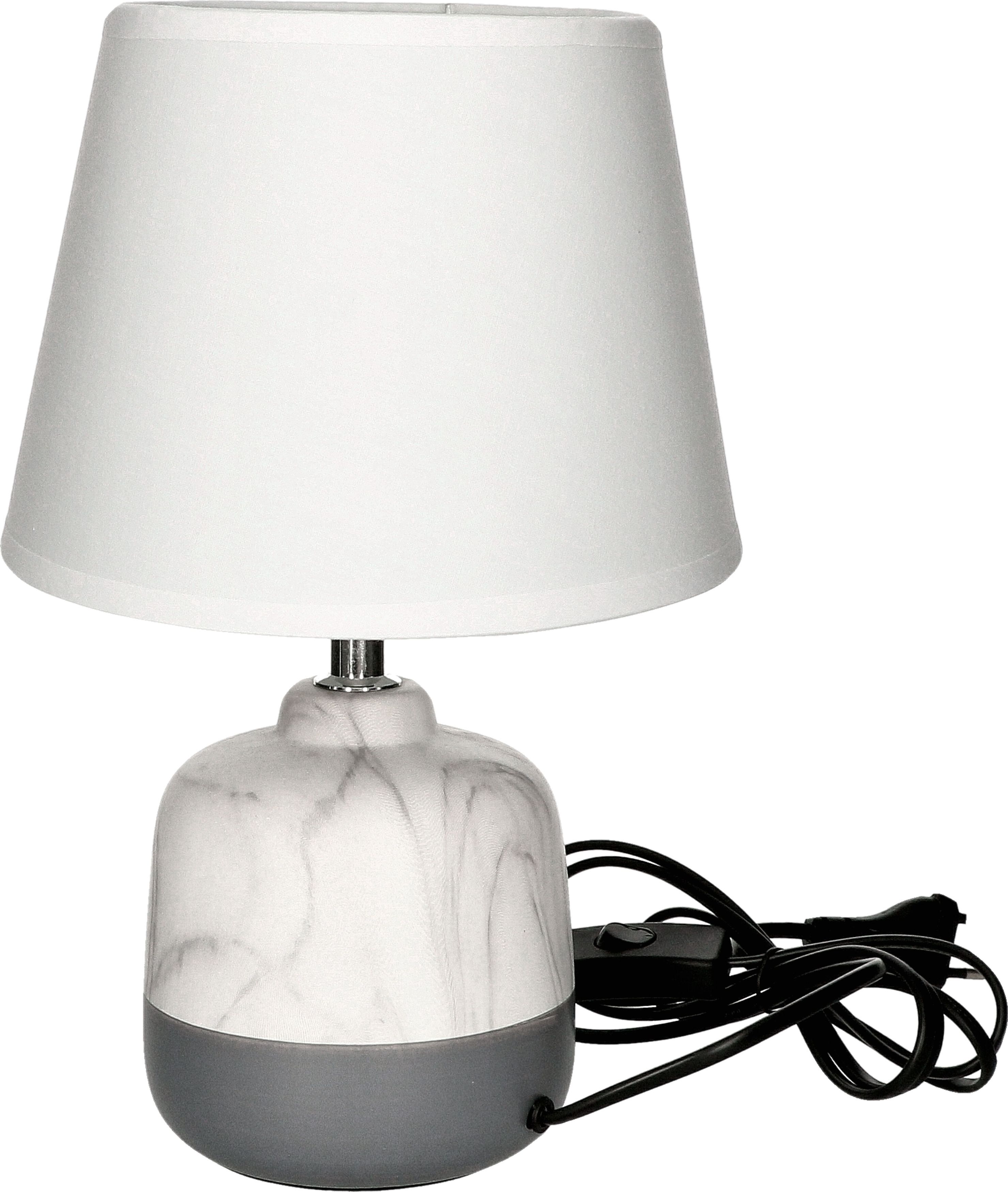 Zdjęcia - Lampa stołowa Vitalux   Lampka stołowa SINOPE szaro - biała klosz beż E14 Vi 