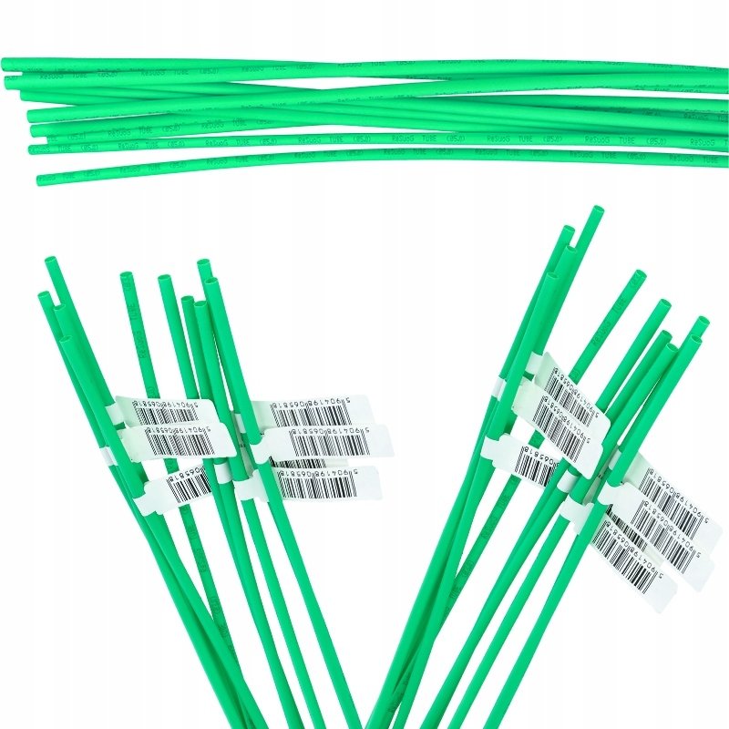 Waart WAART Rurka Termokurczliwa 2.5mm 1m 2:1 Zielona 10szt Do Oznaczania Kabli