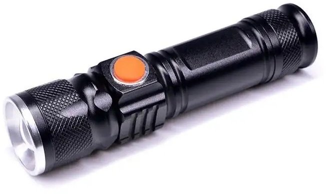 Latarka Solight LED ładowalna kieszonkowa latarka, 200lm, 3W, zoom, Li-Ion