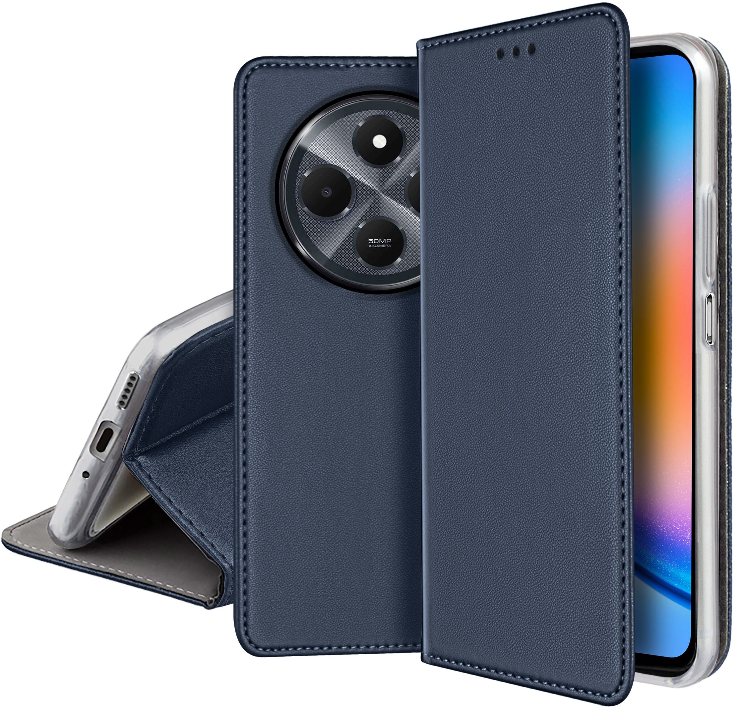 krainaGSM ETUI SKÓRZANE do XIAOMI REDMI 14C MAGNETYCZNE BOOK TOKRA SZKŁO