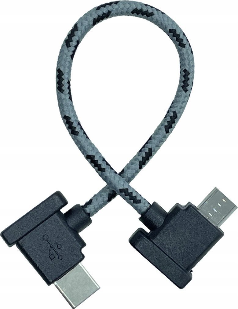 Kabel USB BRDRC USB-C - microUSB 0.15 m Czarny
