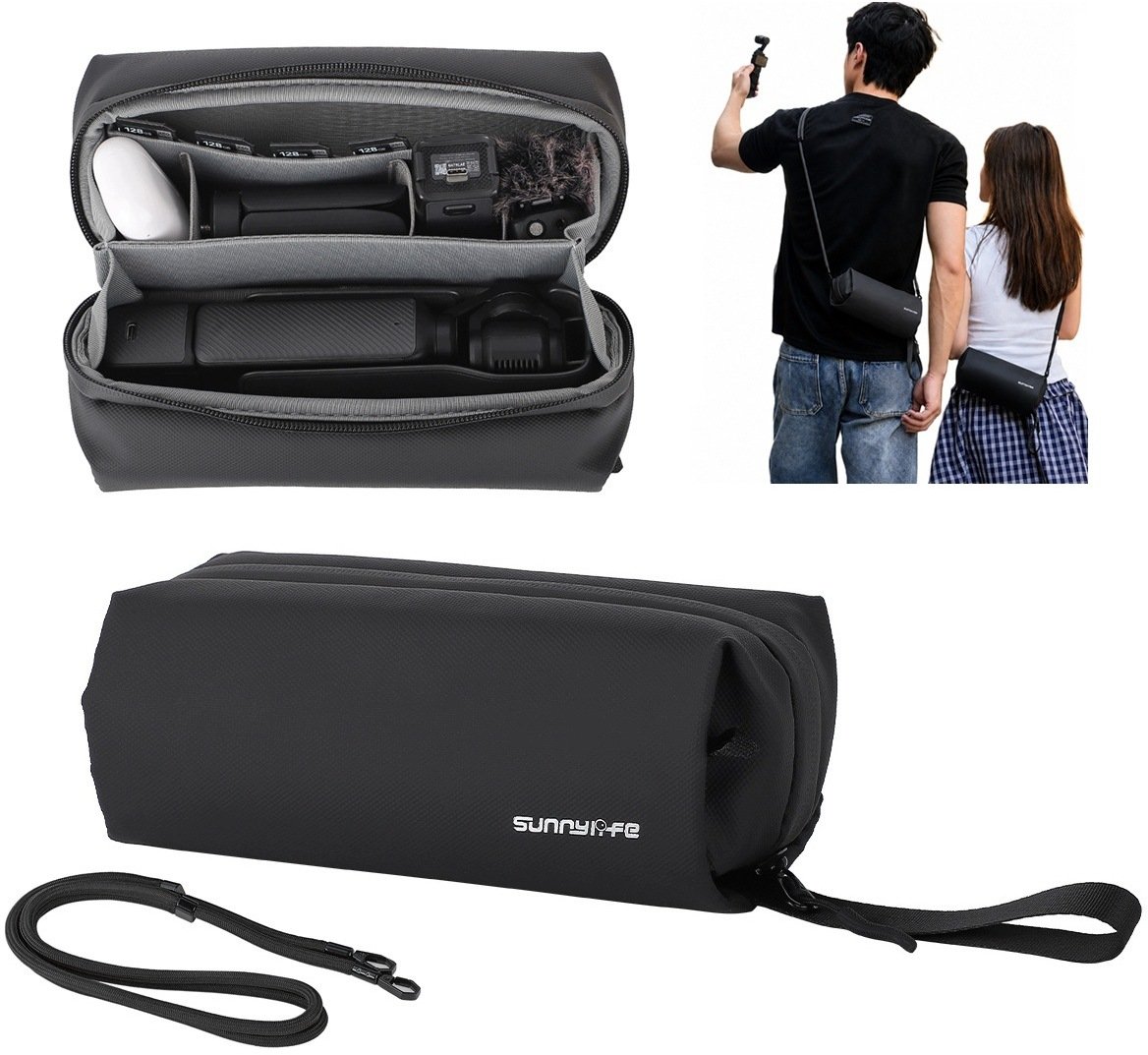 Torba SunnyLife Etui Futerał Organizer Case Do Dji Osmo Pocket 3 / Insta360 X5 / Go 3s / B018-d / Cz...