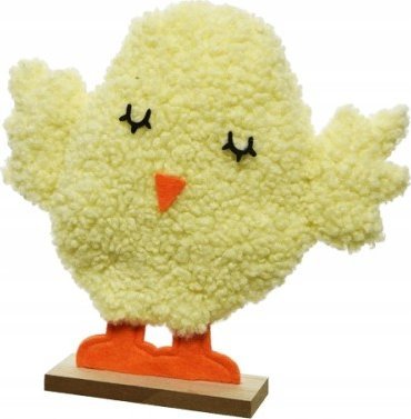 Dekoracja świąteczna Kaemingk Figurka wielkanocna ozdoba kurczak pluszowy 27,5 cm