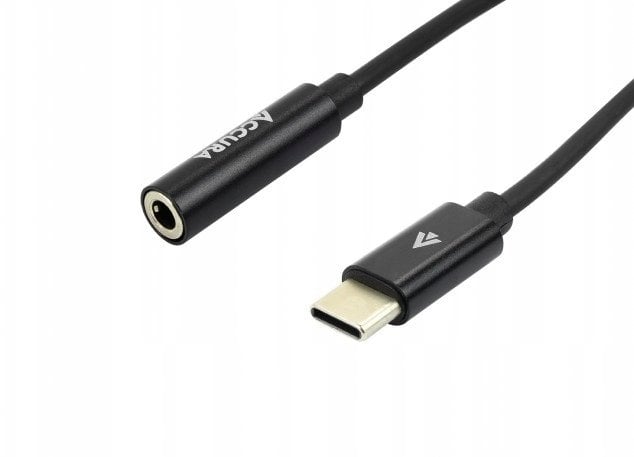 Kabel USB Accura Accura USB-C - miniJack czarny M/F