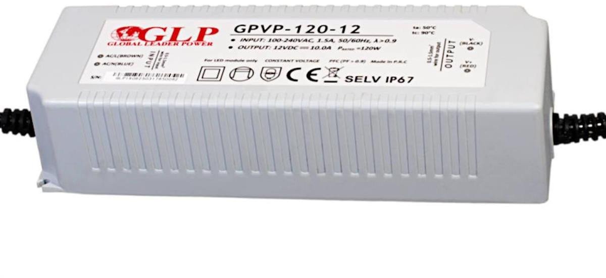 GPVP-120-24 Zasilacz impulsowy do LED 120W 24V/5A IP67 podwójna izolacja kabla
