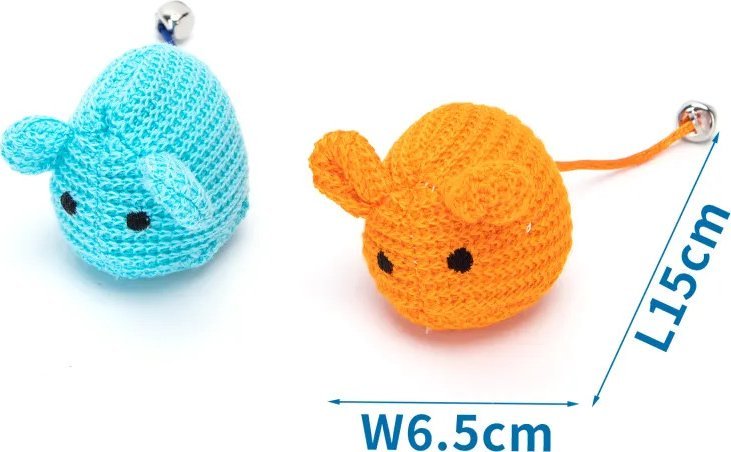 Nobleza Zabawki myszki z dzianiny Zabawki myszki z dzianiny