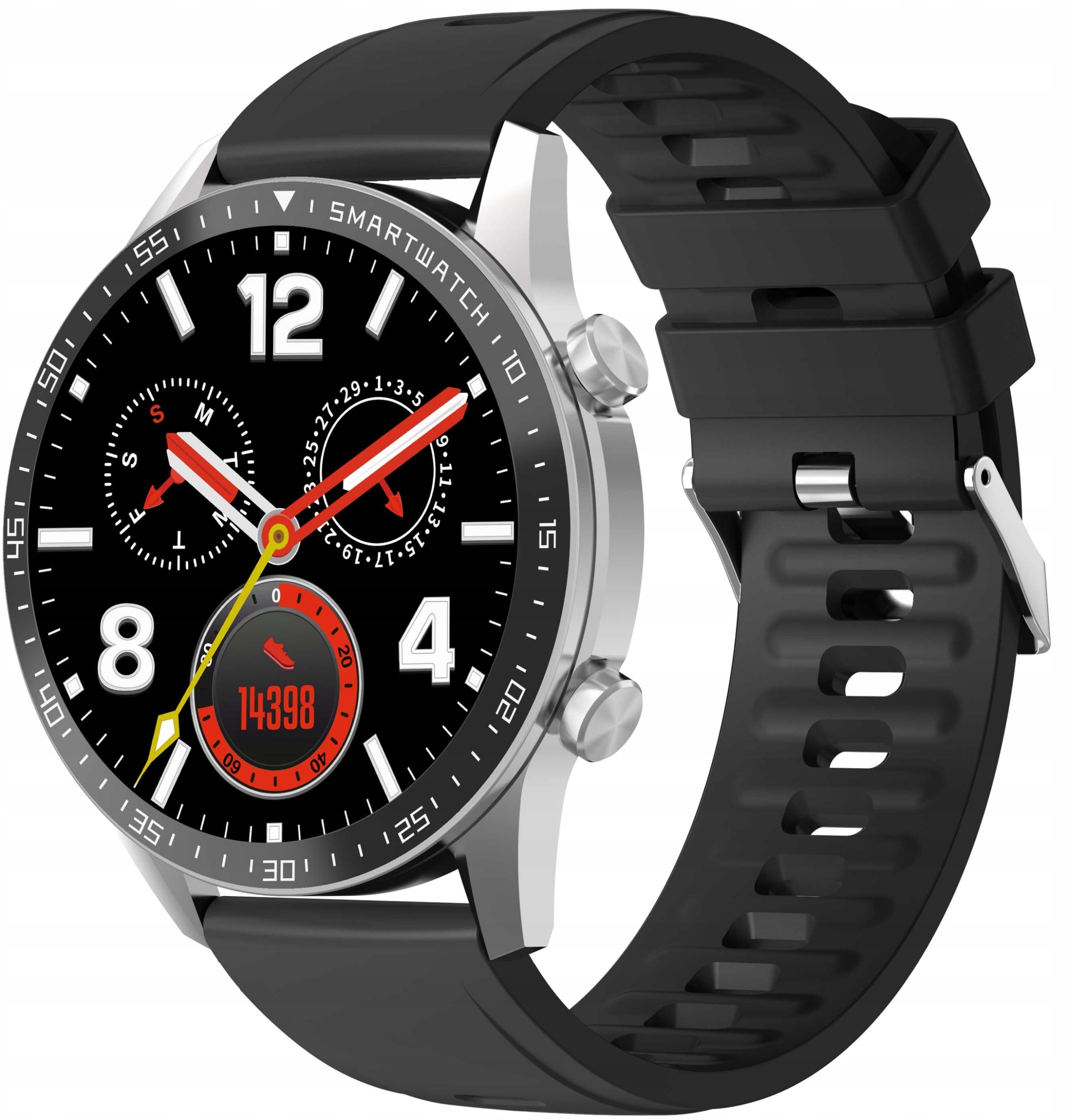Smartwatch Gravity Srebrny 2 Paski GT10-7