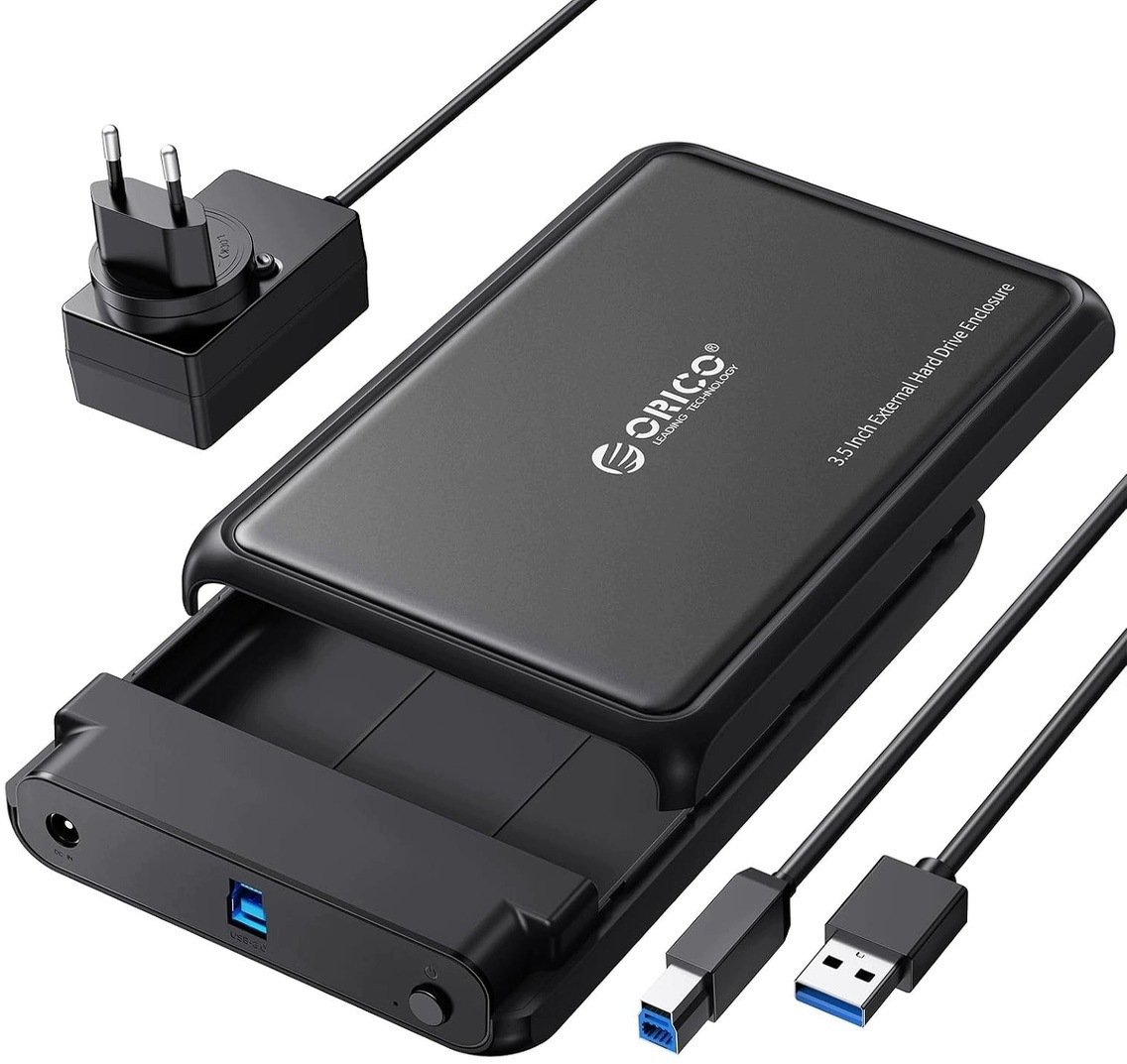 Kieszeń Orico Zewnętrzna obudowa HDD/SSD 2.5"/3,5" - DDL35-U3 (USB-B to USB-A 3.2, Max.: 20TB, czarn...