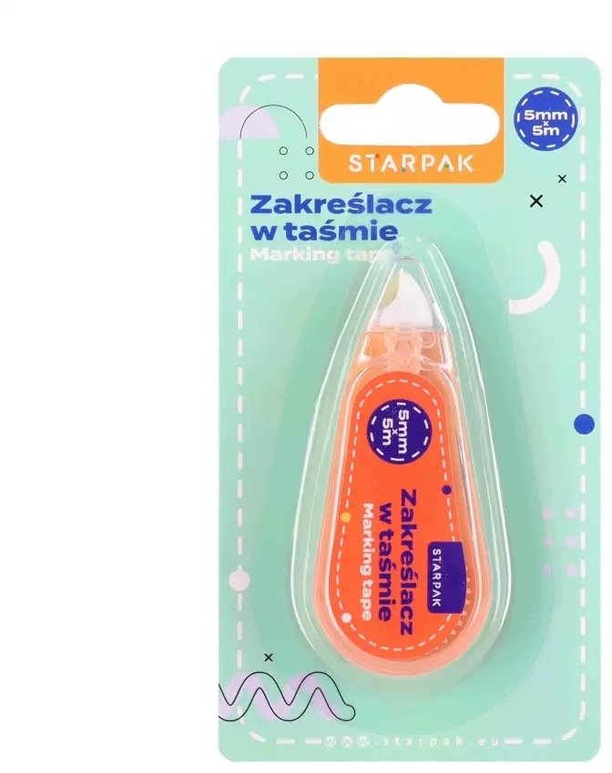 Starpak ZAKRESLACZ W TAS 5MMX5MB SCIER POM STK B/C 12/28 (STK ZAK34)