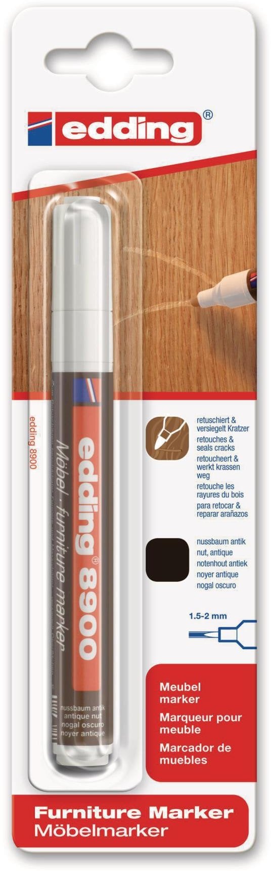Edding 8900, 1 pc(s), Brown, Brown, White, 1.5 mm