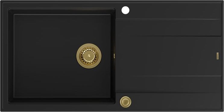 Zlewozmywak GraniteQ EVAN 146 XL zlewozmywak z syfonem Push 2 Open 1-komorowy z/o (1000x500x210; kom...