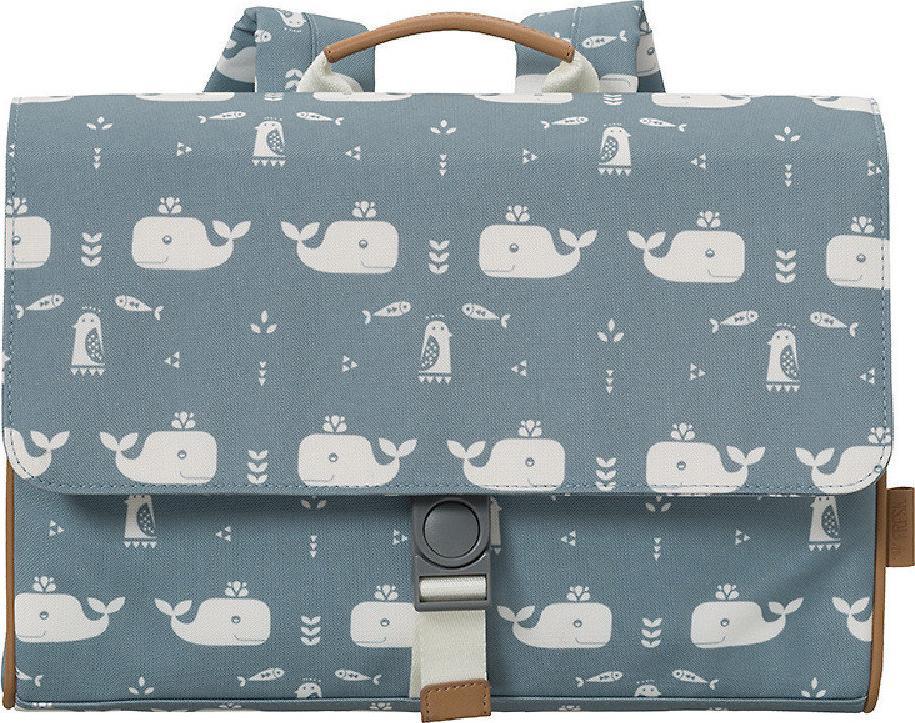 Fresk tornister wieloryb blue fog