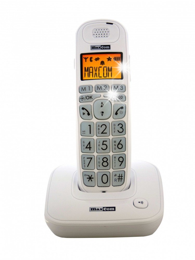 Telefon stacjonarny Maxcom TELEFON STACJONARNY BIAŁY MAXCOM MC6800 BEZPRZEWODOWY
