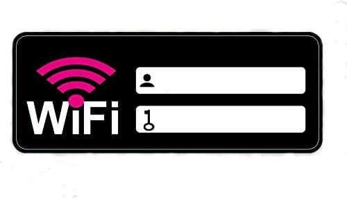 kufer-pasmanteria TABLICZKA WIFI LOGIN HASŁO 9 x 24 HOTELE PENSJONATY Różowa