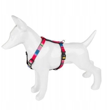 Szelki dla psa, wz�r mozaika, 10MM/40CM r�owe