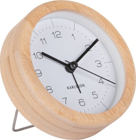 Karlsson Budzik z bambusową obudową NEAT, Ø 10 cm