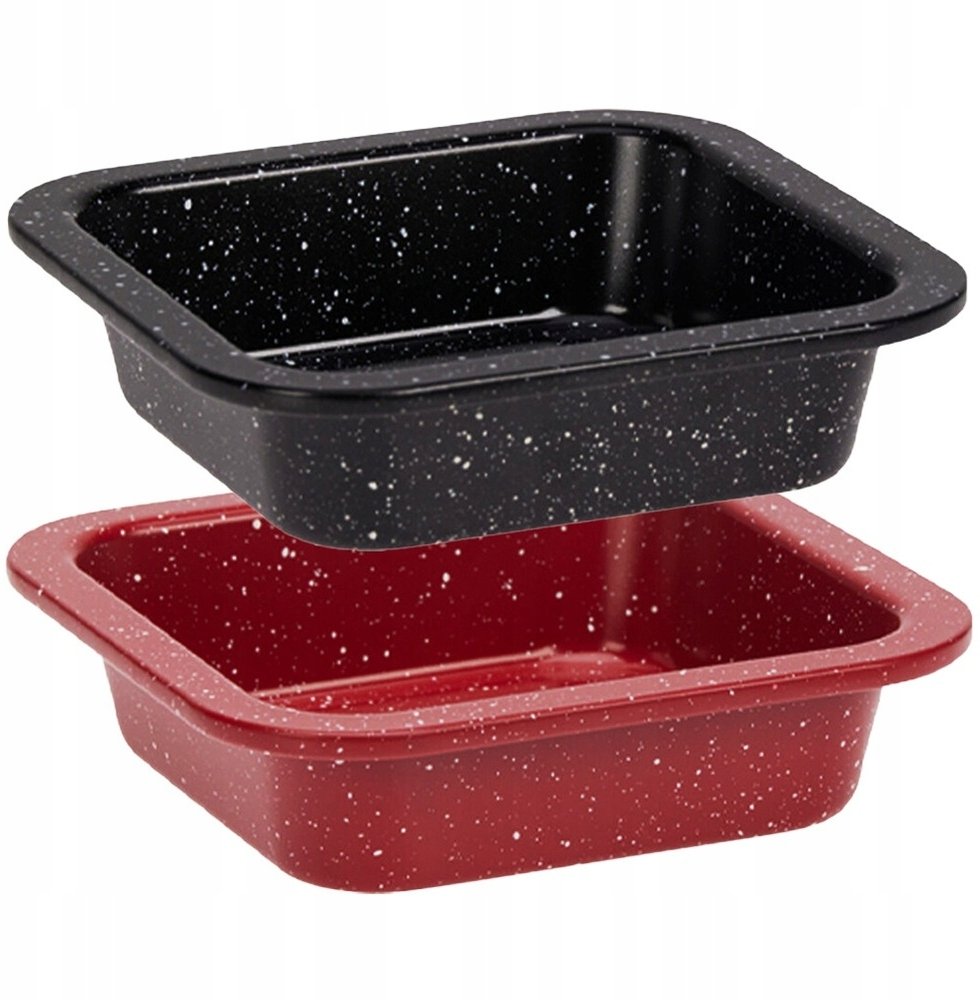 DUKA Formy Kwadratowe do Pieczenia 2 szt. Stal Węglowa Non-Stick 12 cm