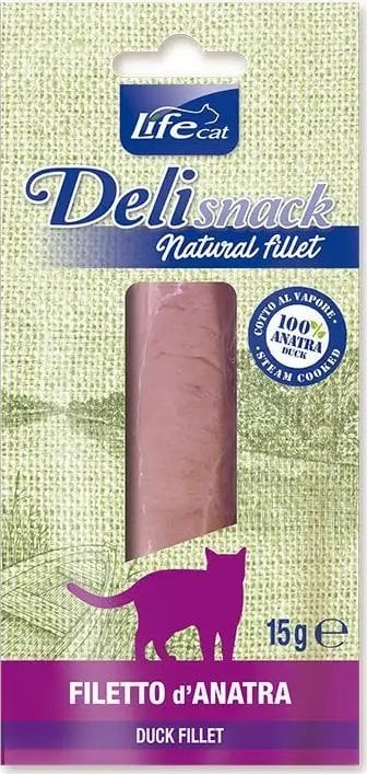 Life Pet Care LIFE CAT 15g DELI SNACK BOILED DUCK FILLET /16
