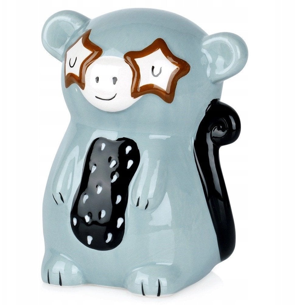 Koopman Skarbonka Ceramiczna Małpka na Prezent dla Dzieci Dorosłych VILDE 10,5x17cm