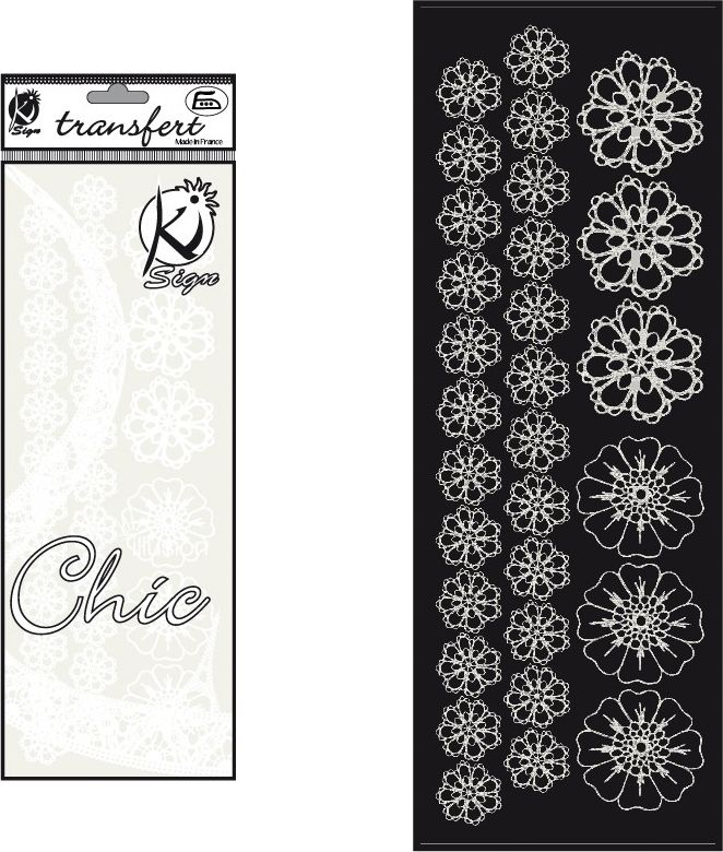 Ki-Sign Naprasow. welwetowa Złamana Biel Kwiatki