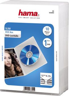 Hama Pudełko na płyty CD/DVD przezroczyste 10szt. (83890)