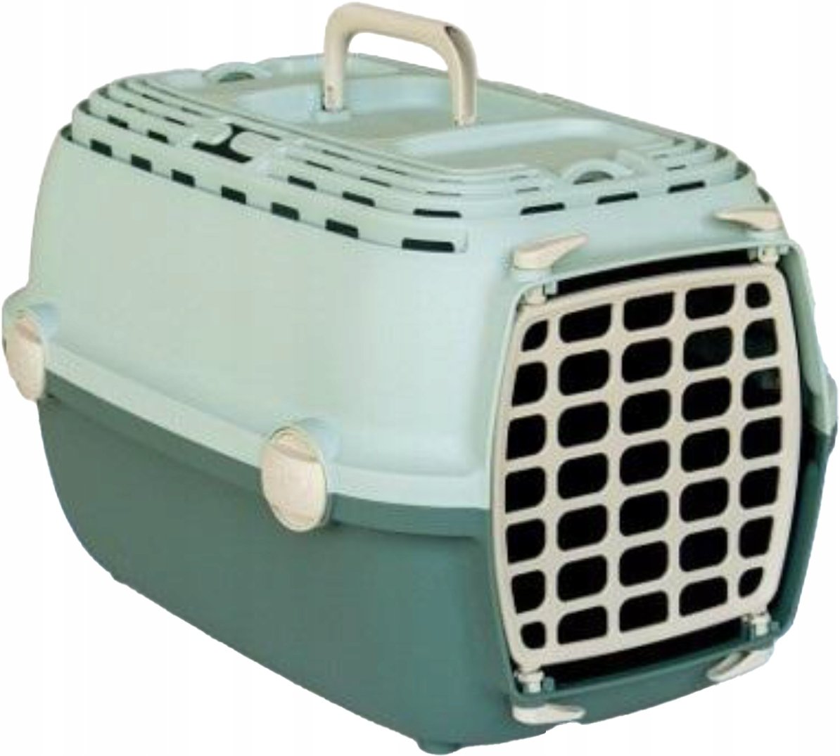 Aptel Klatka transportowa Horizon 1 z plastikowymi drzwiami 48x32x30cm jasnozielony/zielony (8003507...
