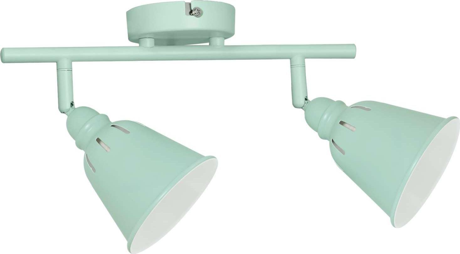 Lampa sufitowa Polux Plafon LAMPA sufitowa FIONA 2 311061 industrialna OPRAWA regulowane reflektorki metalowe miętowe