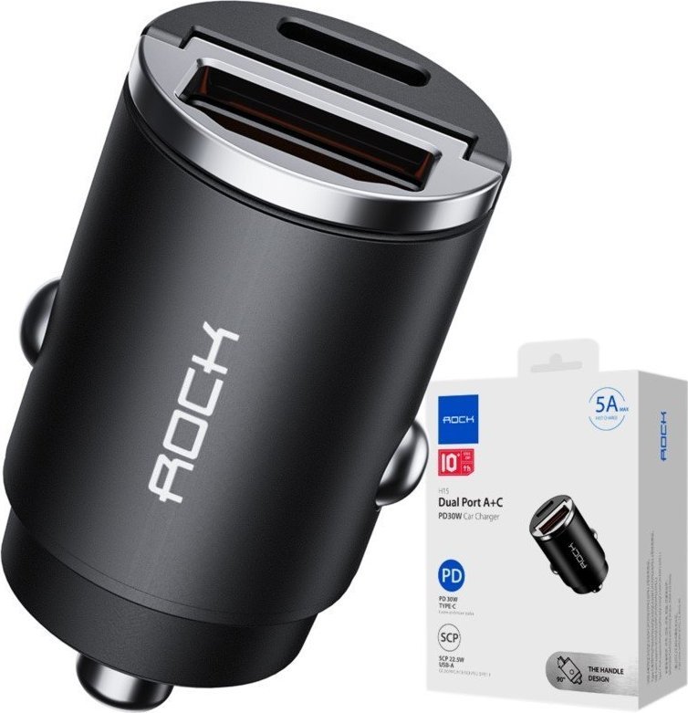 Ładowarka Rock Rock H15 Ładowarka Samochodowa Usb-A Usb-C Pd 30W
