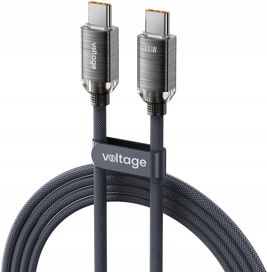 Kabel USB voltage USB-C - USB-C 2 m Czarny (VEKC100CC200BK)