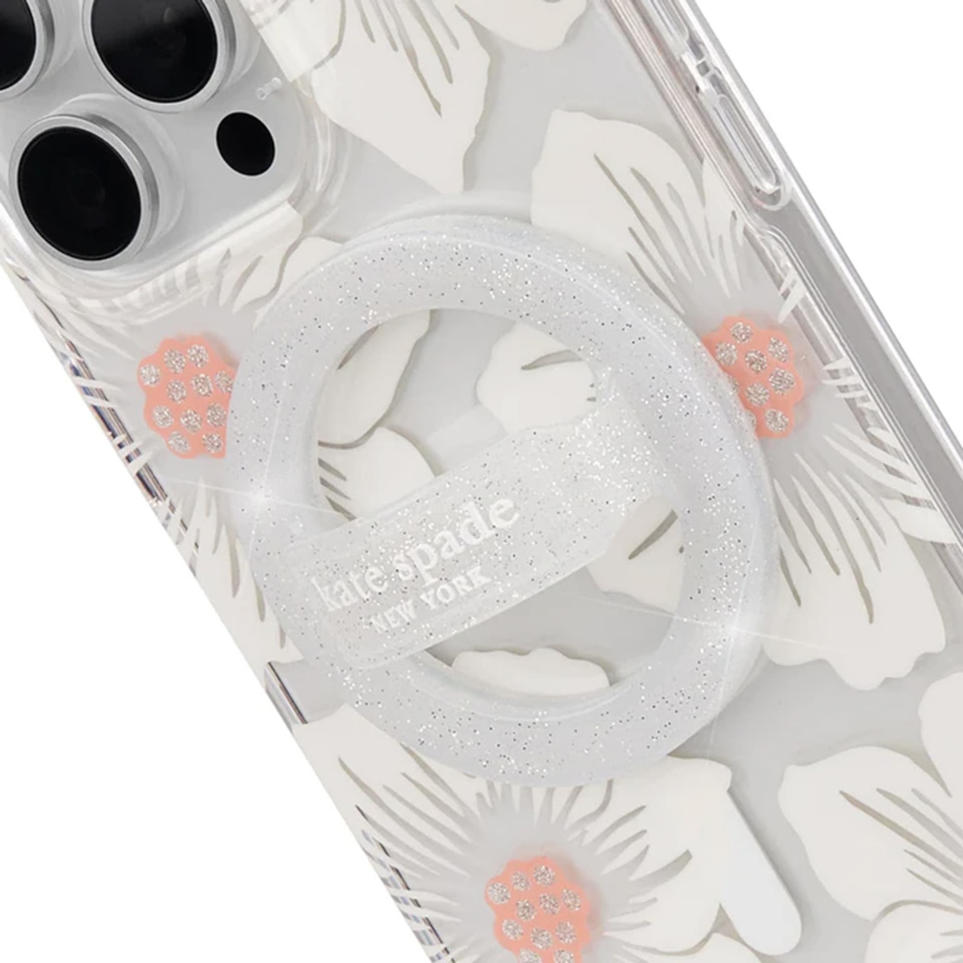 Case-Mate Kate Spade New York Magnetic Loop Grip - Uchwyt MagSafe na palec (The Sparkle Silver)