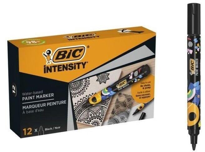 Bic Markery akrylowe Intensity Classic czarny (12szt)
