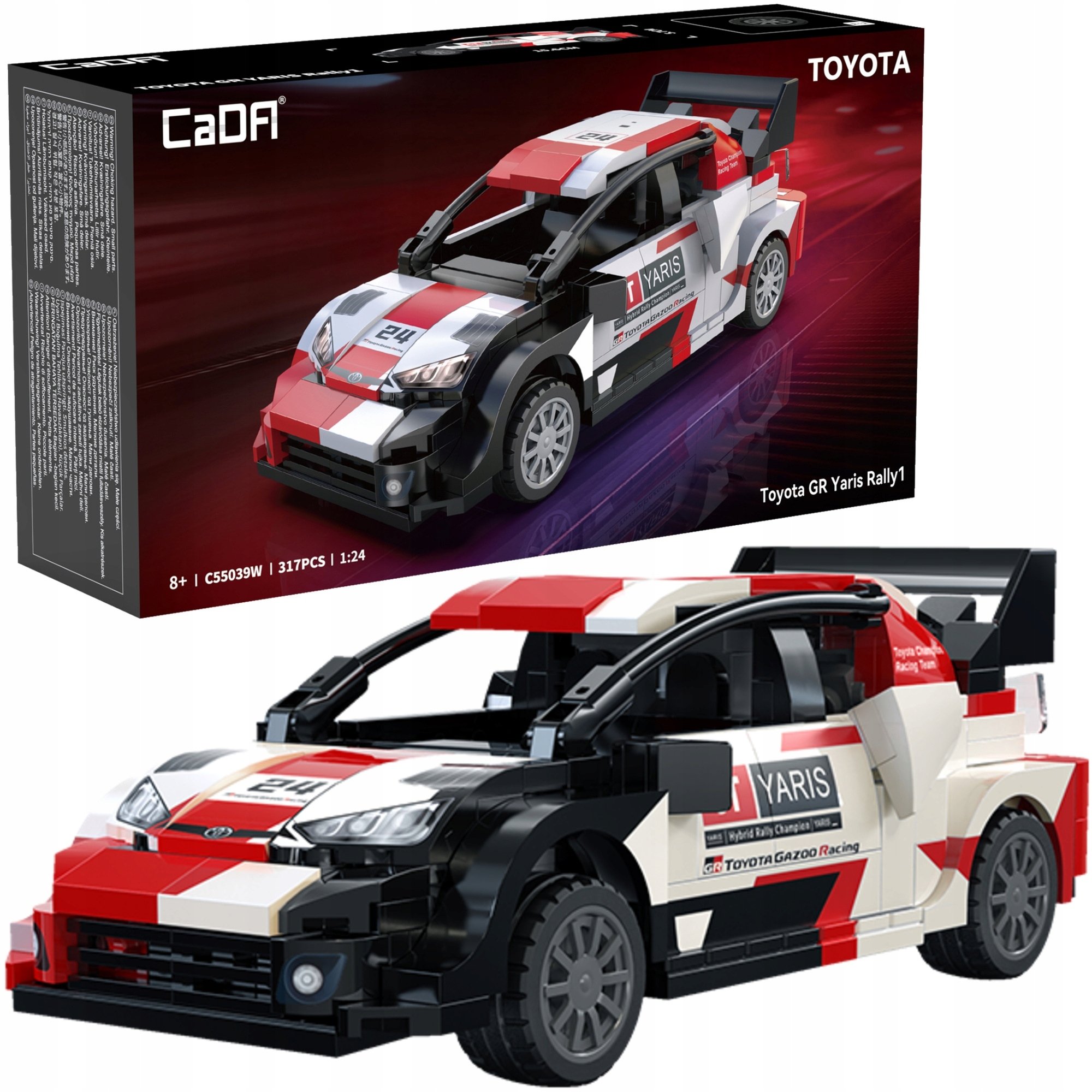 Cada Klocki wyścigówka samochód wyścigowy Toyota GR Yaris Rally1 317 elem.
