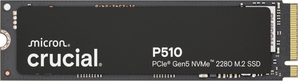 Dysk SSD Crucial P510 2TB M.2 2280 PCI-E x4 Gen5 NVMe (CT2000P510SSD8)