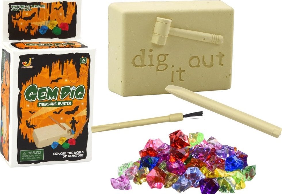 LeanToys Mini Zestaw Archeologiczny Wykopaliska Kryształów Narzędzia