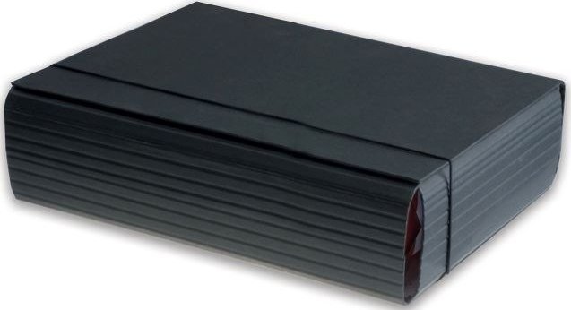 Teczka łamana A4/10 cm PENMATE na gumkę Lux PVC czarna
