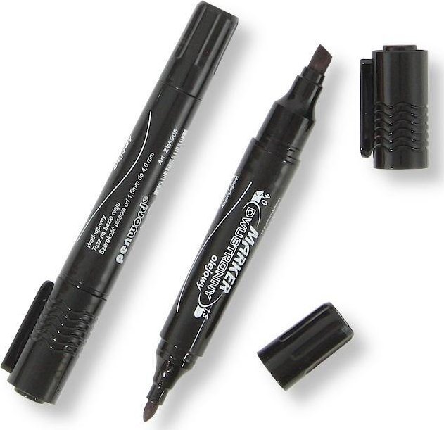 Munhwa Marker olejowy dwustronny czarny (12szt)