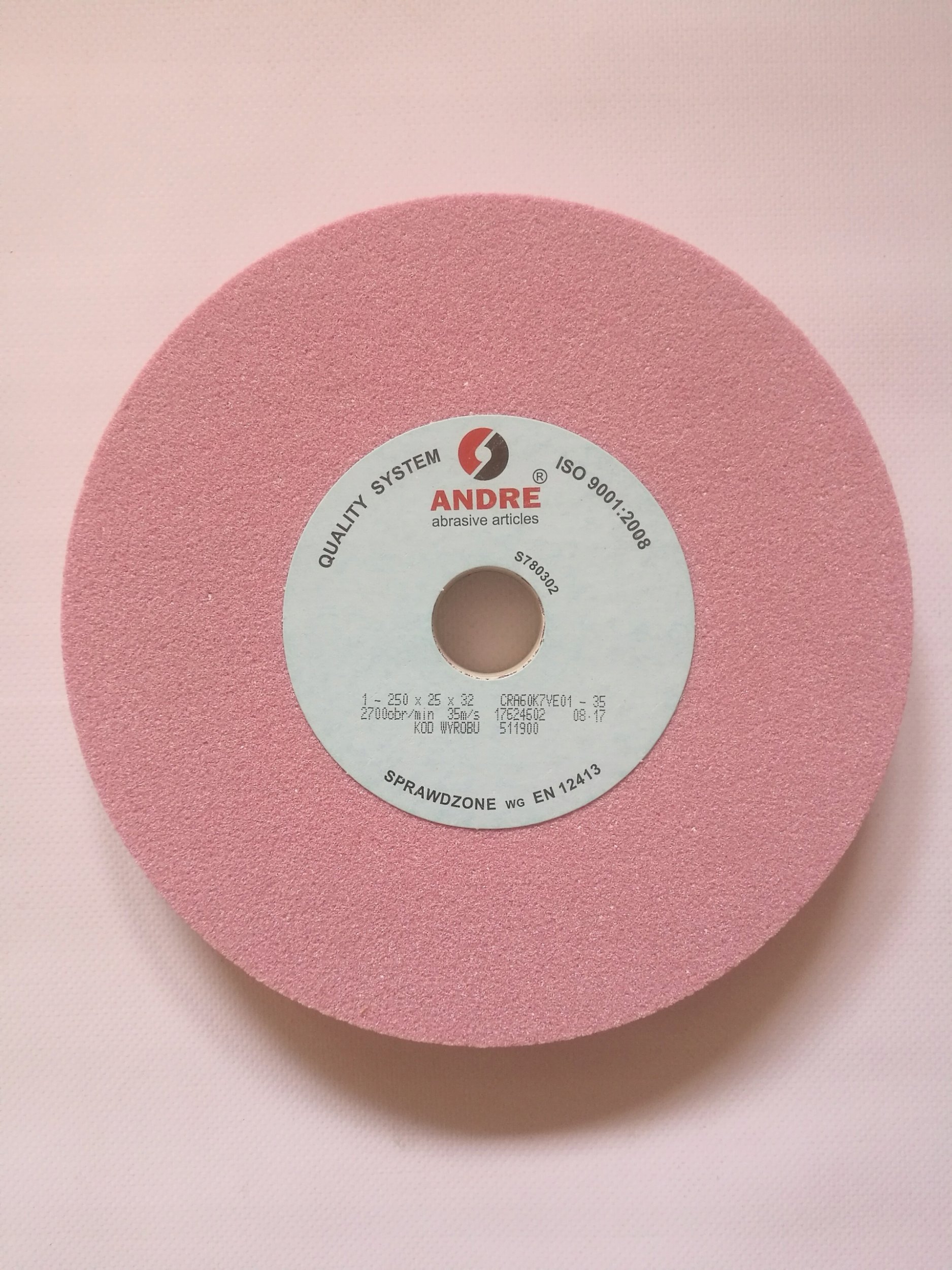 Andre ANDRE ŚCIERNICA PŁASKA 250mm x 25mm x 32mm CRA60K7VE01-35 RÓŻOWA "TYP 1"