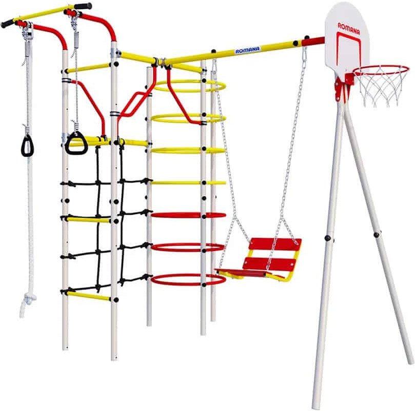 Plac zabaw Stacja kosmiczna | Tunel + Kosz + Huśtawka łańcuchowa | 100 kg