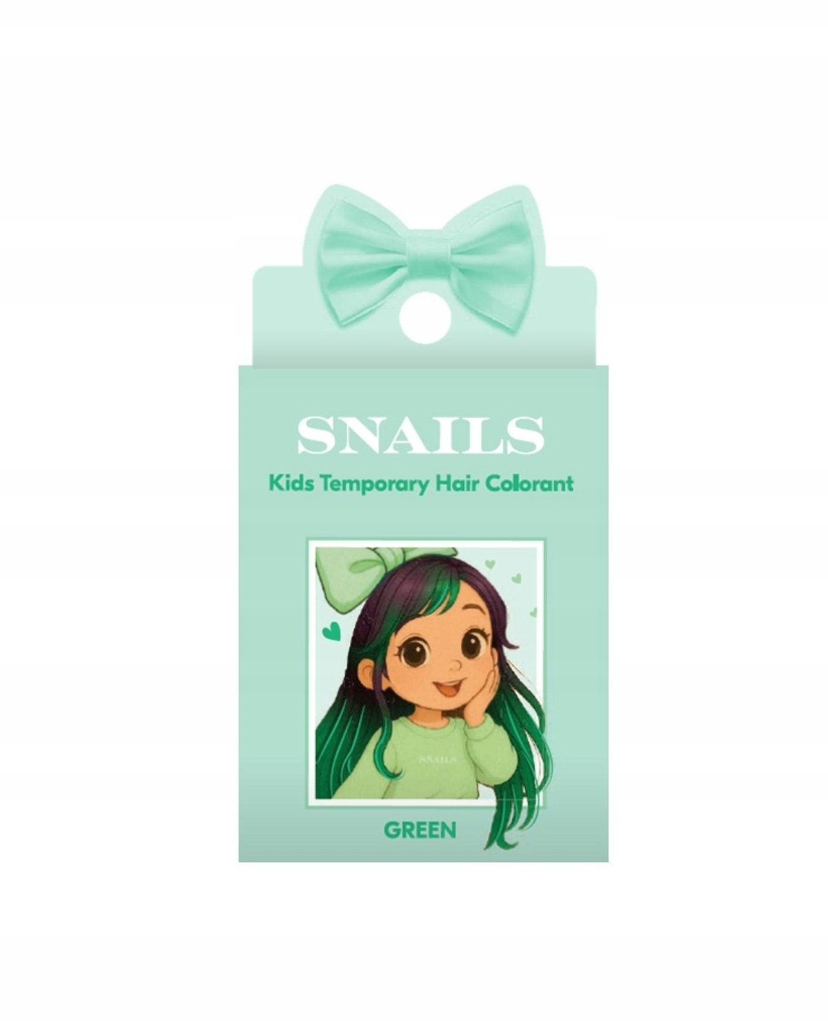 Snails Snails, Zmywalna kreda do włosów dla dzieci, Zielona, 3g