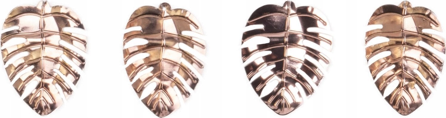 Dekoracja świąteczna Home Styling Collection Dekoracje świąteczne, złote zawieszki listki, 4 sz.