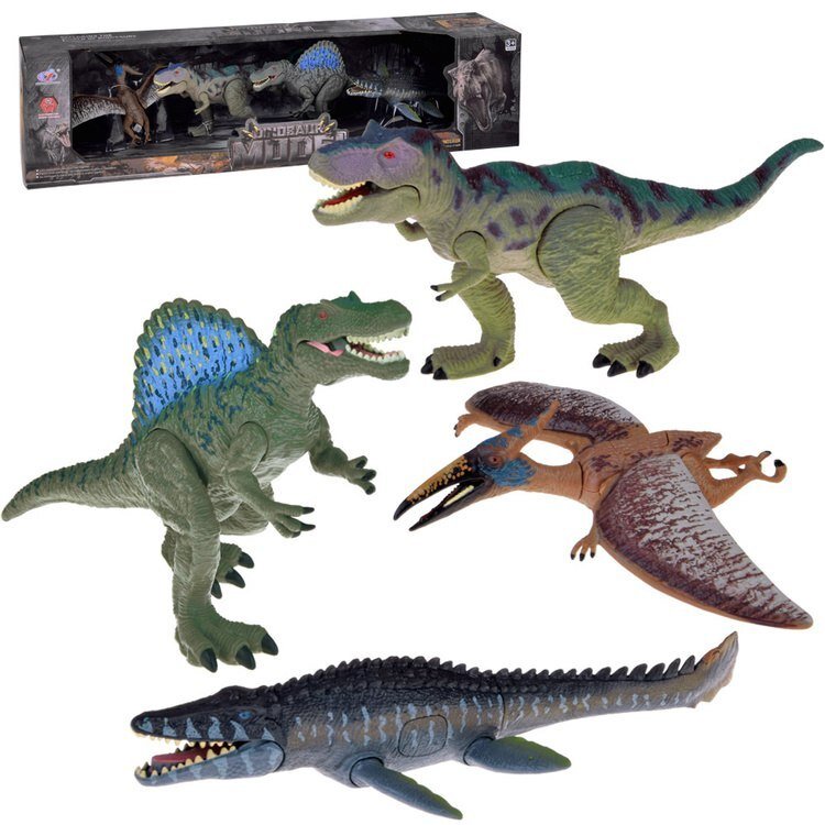 Figurka Jokomisiada Zestaw figurek duże dinozaury 4 sztuki figurki ruchome elementy ZA5689 EDUKAMP
